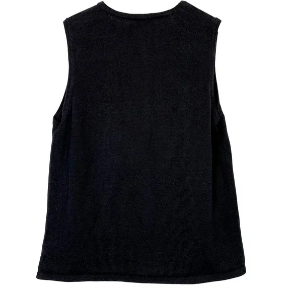 Vtg Large Quacker Factory Sweater Vest Spring Vines Cardinal Teacher Grannycore - Picture 4 of 4